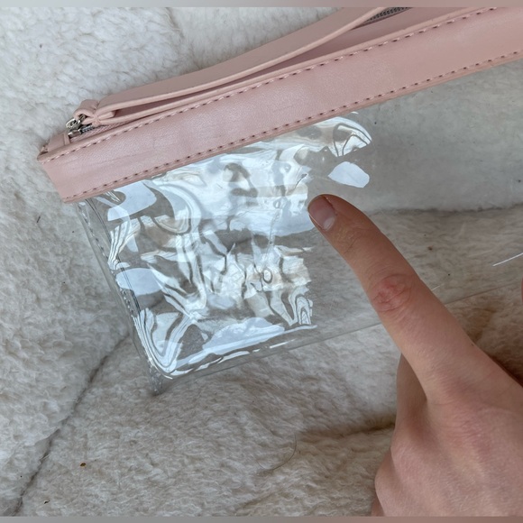 Rodan + Fields Clear Cosmetic Bag with Red Bracelets NEW - Picture 5 of 5